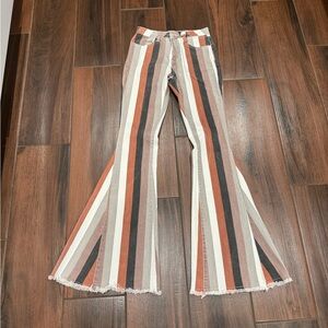 Striped Flare Women's Jeans